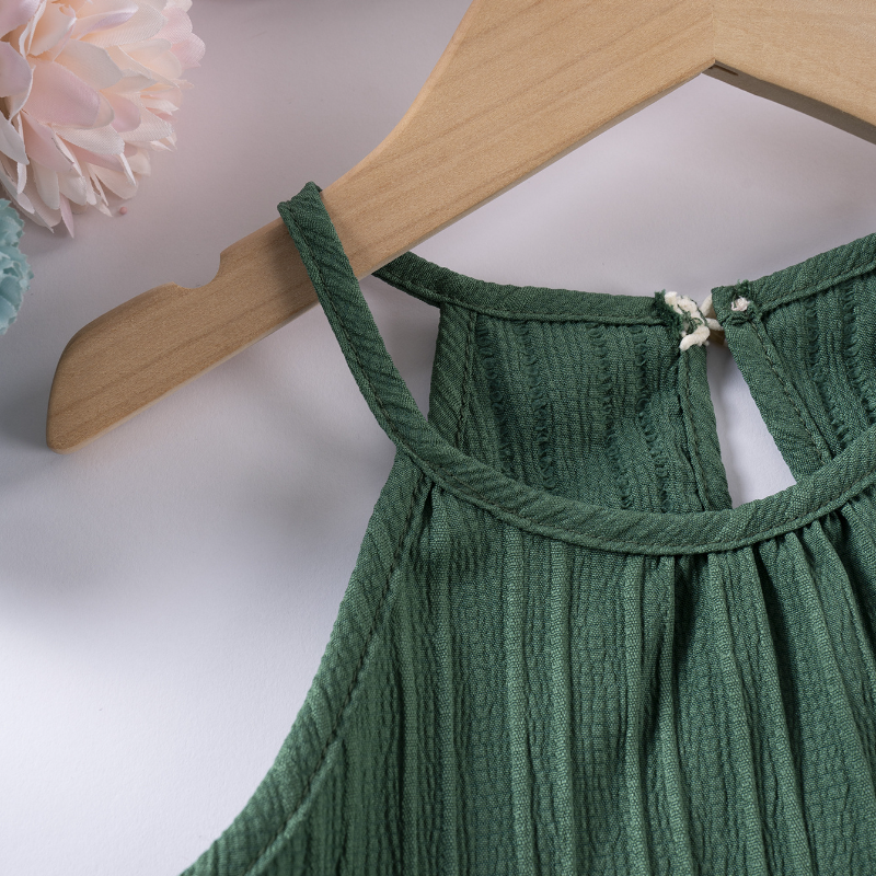 Little girl's summer set cute with lace straps and wide-leg trousers princess outfit with soft and comfortable pure cotton fabric Breathable and 