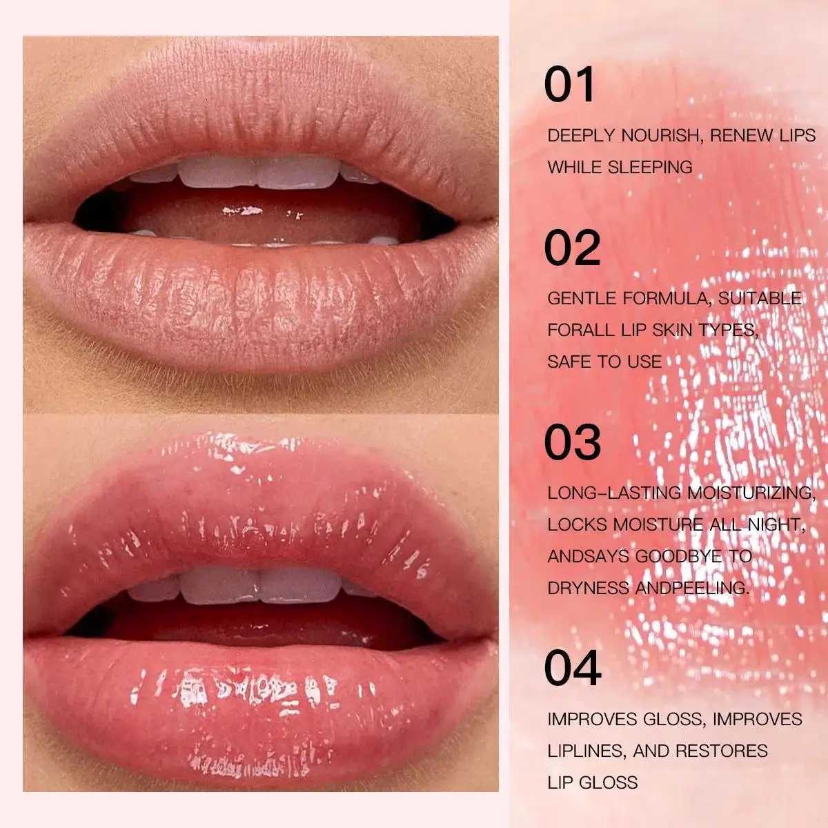Korean Lip Sleeping Mask Overnight Hydration Repair Balm For Dry Chapped Lips Care Beauty Treatment GelXJ250807