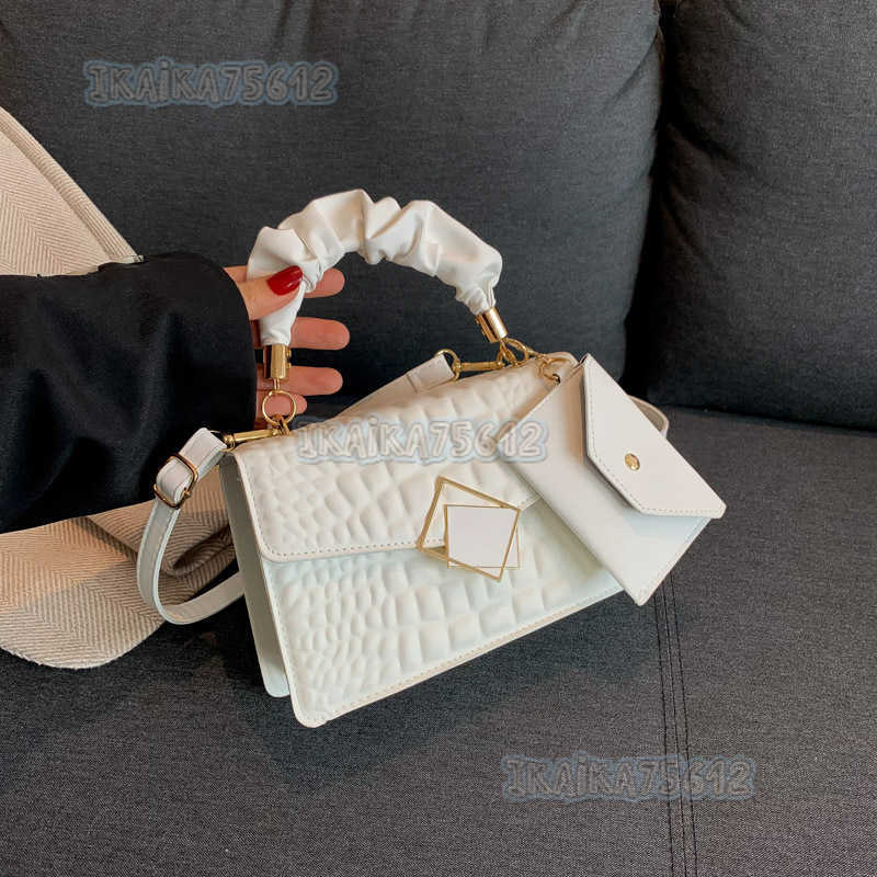 Womens Trendy Style Pleated Handbag 2024 Spring New Versatile Single Shoulder Crossbody Small Square Bag H250806