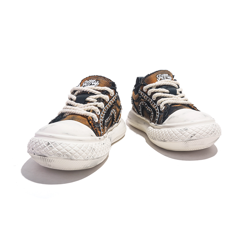 Jifffly Canvas Shoes for Men 2025 Summer New Trend Thick Sole Height Increasing Casual Versatile Low-top Sneakers