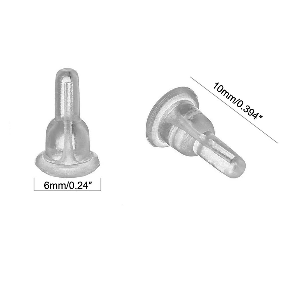 2040pcs Silicone Rubber Ear Back Stoppers Fully Wrapped Plugs For Jewelry Making DIY Earring Accessories 250804