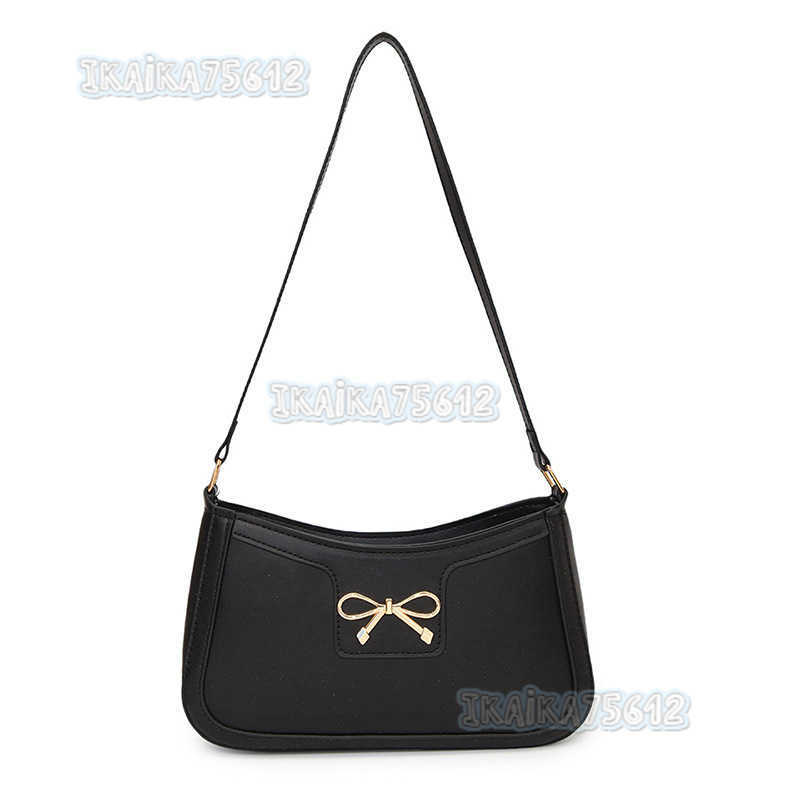 2024 Winter New Bowknot Single Shoulder Bag Zipper Simple Commuting Style Versatile Fashion Bag High-end H250806