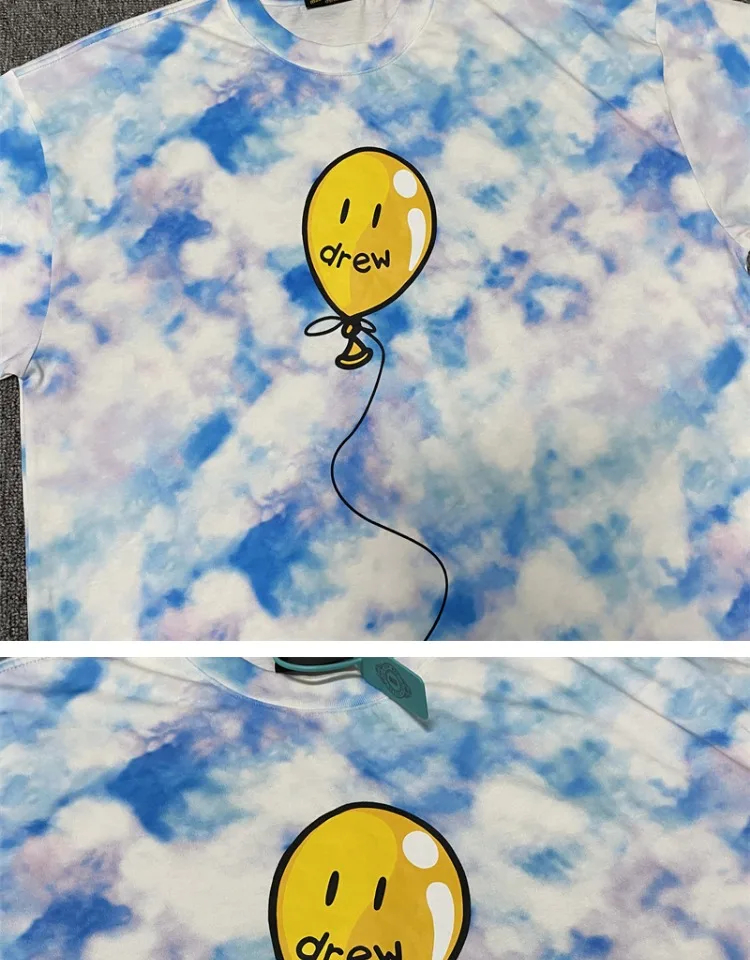 Drew House Designer luxury Hot Sale Mens Clothing Printing logo T shirt men's and women's printed loose short sleeve T-shirts