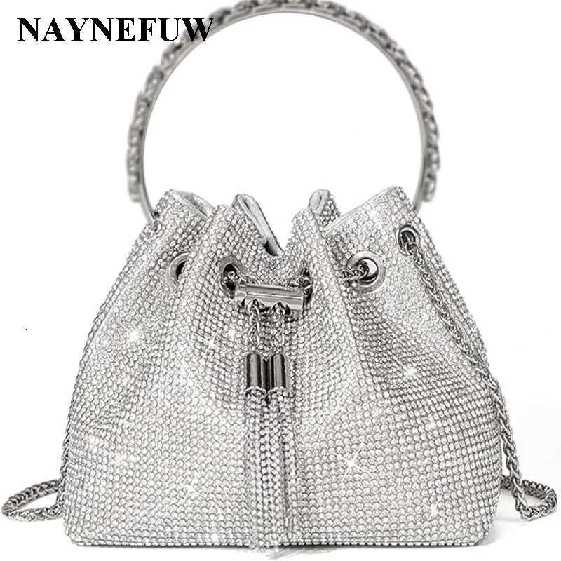 2024 Classical Rhinestone Diamond Bucket Bling Handbag Purse Evening Party Purse for Women Z250807