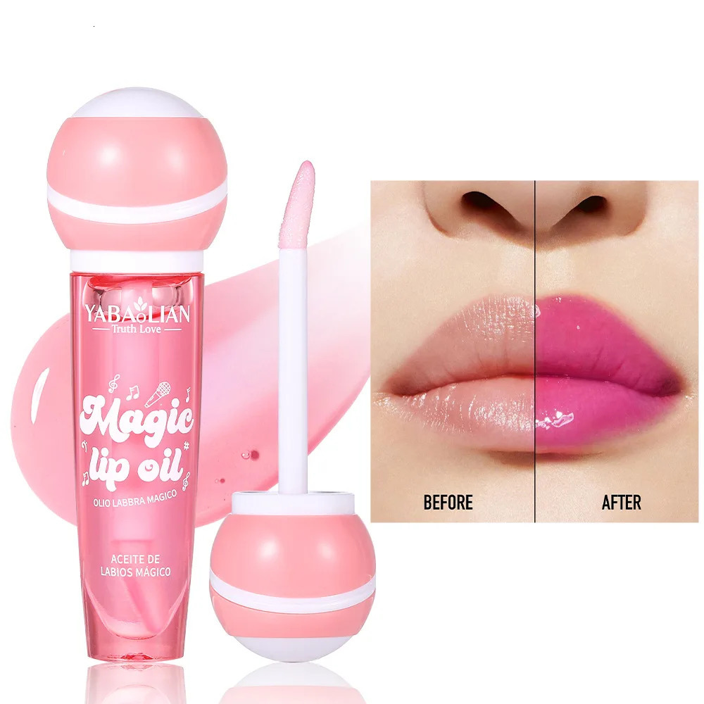 Pink Warm Change Lip Gloss Sexy Full Color Crystal Liquid Waterproof Lip Makeup 250805