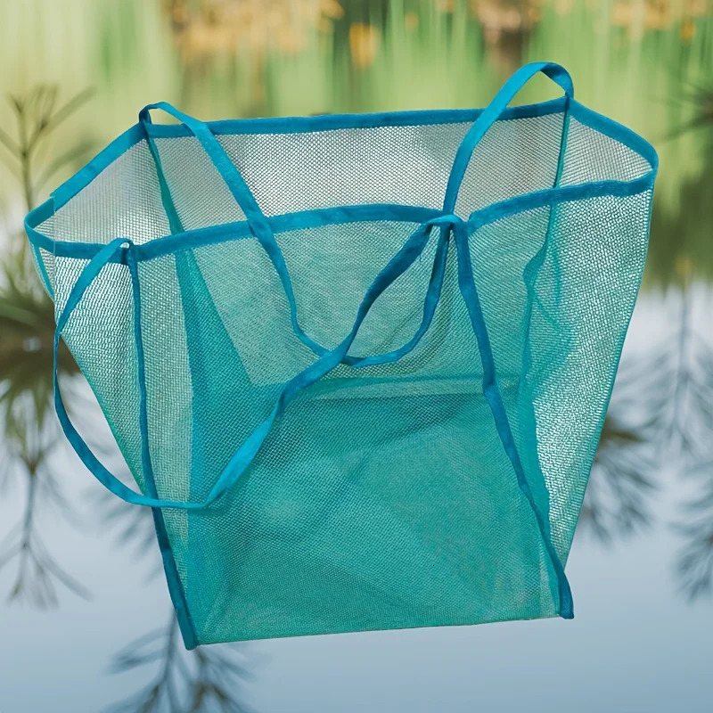 Large Capacity Beach Bag Lightweight Mesh Tote Bag Fashionable and Versatile Shopping Bag 250804