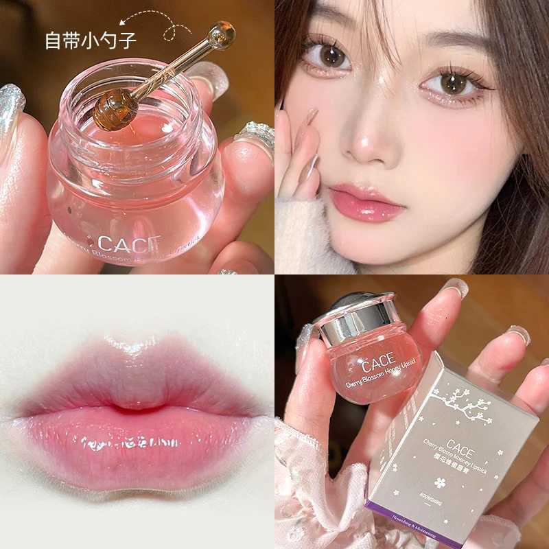 Pink Cherry Honey Moisturizing Lip Mask Peach Natural Unisex Lip Oil Nourishing Fade Lip Lines Lip Blam Lip Care Beauty MakeupXJ250807