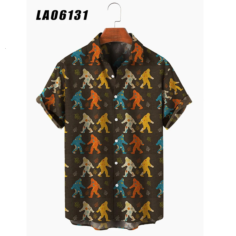 2024 Mens Shirts Creative Panda Printed Short Sleeve Shirt Men Street Summer Hawaii Beach Retro Harujuku For 250807