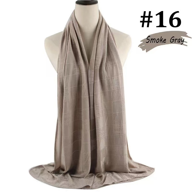 T1415 knitted headscarf women's Indonesian headscarf striped long scarf shawl