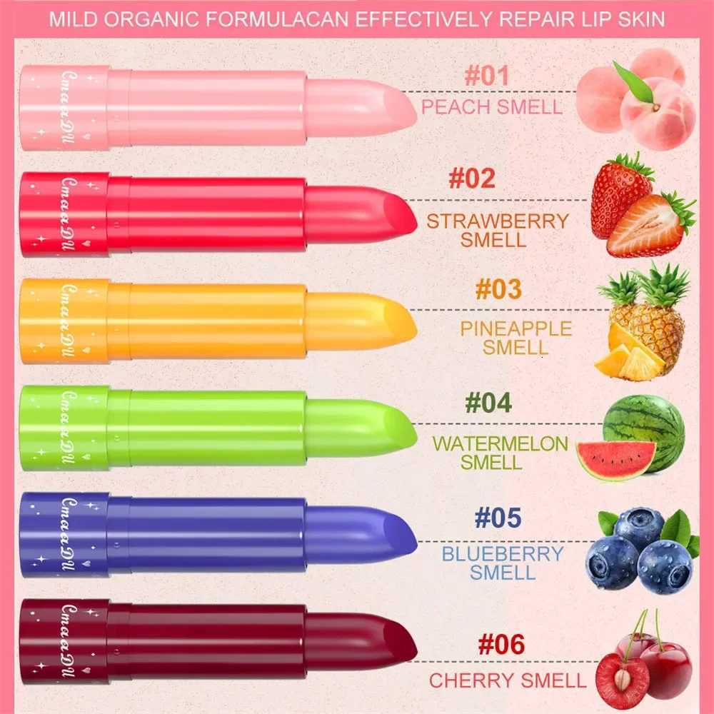 New 6 Colors Fruity Lip Balm Nourish Moisturize Lipstick Long Lasting Hydrating Fade Lip Lines Prevent Dry Lips Make Up Lip CareXJ250807