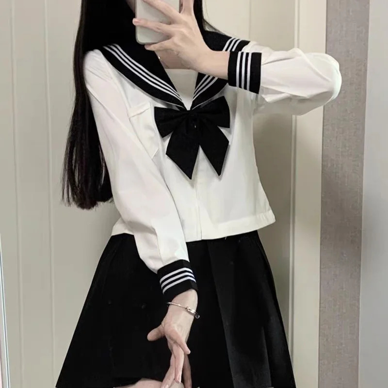 JK Korean uniform suit Japanese student pleated skirt college style school outfit Sailor cosplay 250729