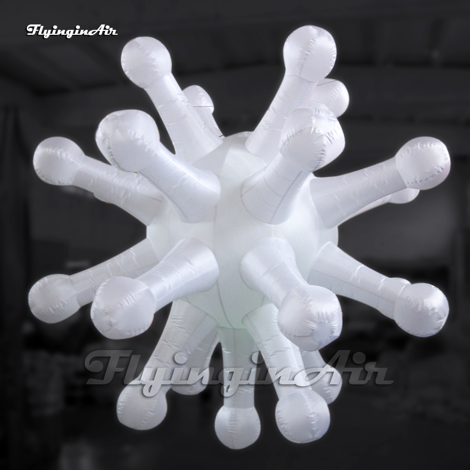 2m/3m Personalized Balloon Hanging Large Inflatable Ceiling Lamp Air Blow Up Chandelier Replica With LED Light For Party Decoration