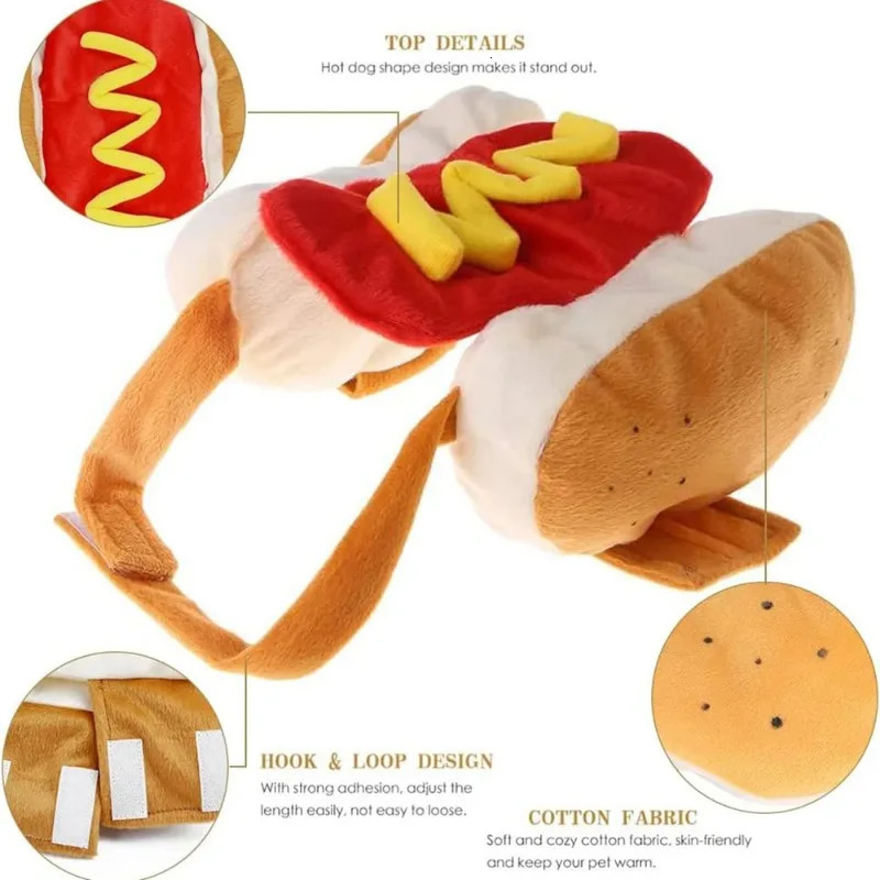 Dog Funny Halloween Costumes Dog Shaped Dachshund Sausage Adjustable Clothes Pet Apparel Dressing Up Cat Party Costume Suit 250805