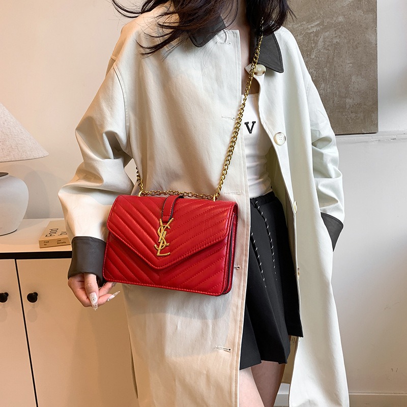 Designer fashion tote Bag Crossbody Shoulder Bag Luxury Bag Ladies Purse New Tide Fashion Chain Wide Strap Hundred Texture Small Square Bag beautiful 