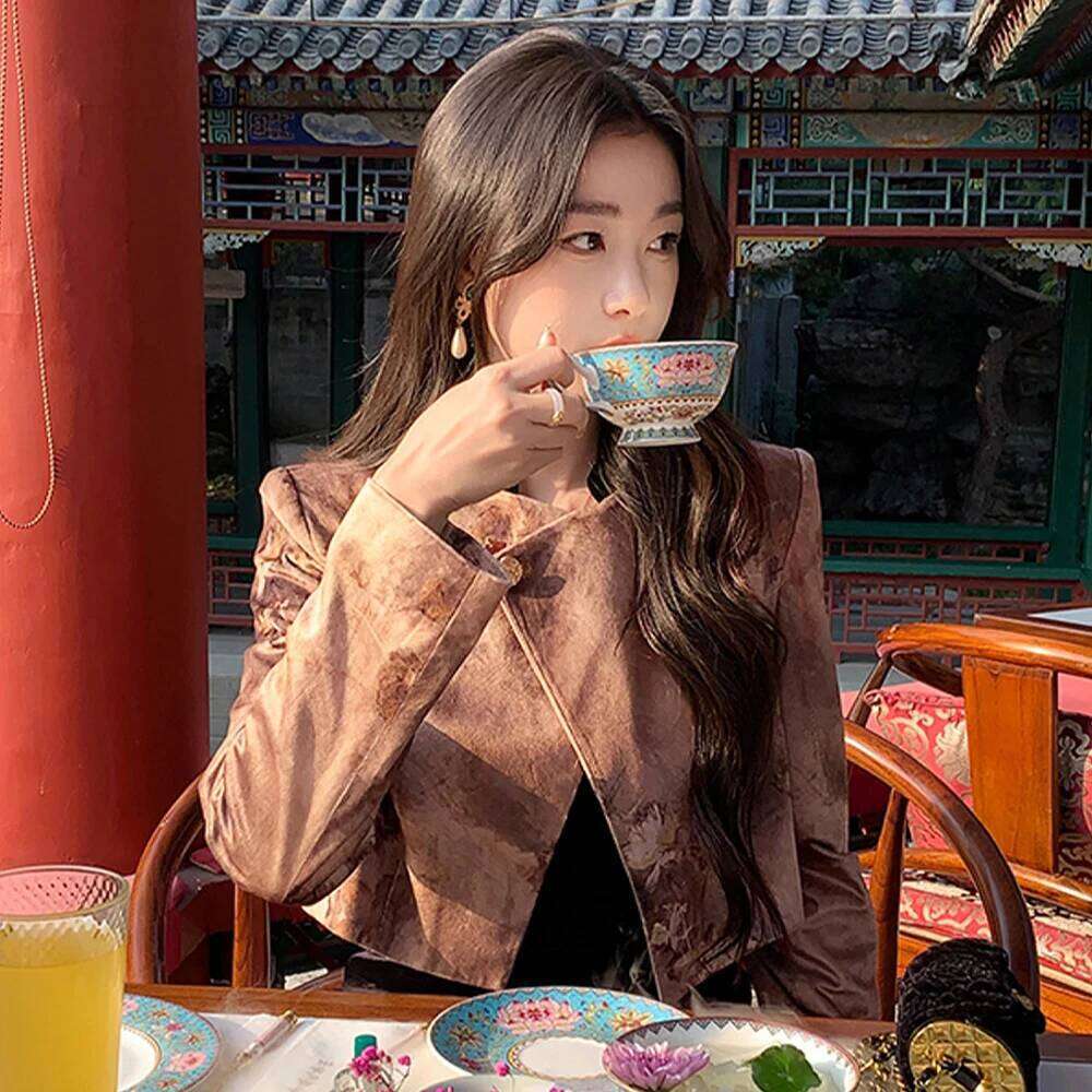 Designer Clothing 2025 Plus Size Women's Autumn And Winter Casual Loose Retro Cotton Coat Long Sleeve Comfortable Single Button Top 2024 New Clot