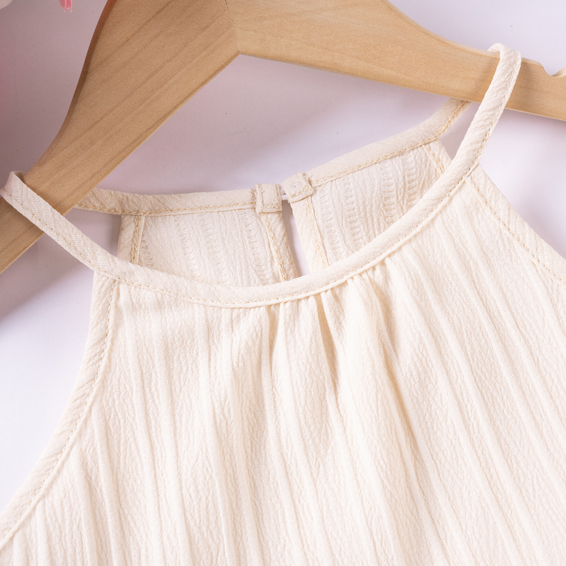 Little girl's summer set cute with lace straps and wide-leg trousers princess outfit with soft and comfortable pure cotton fabric Breathable and 