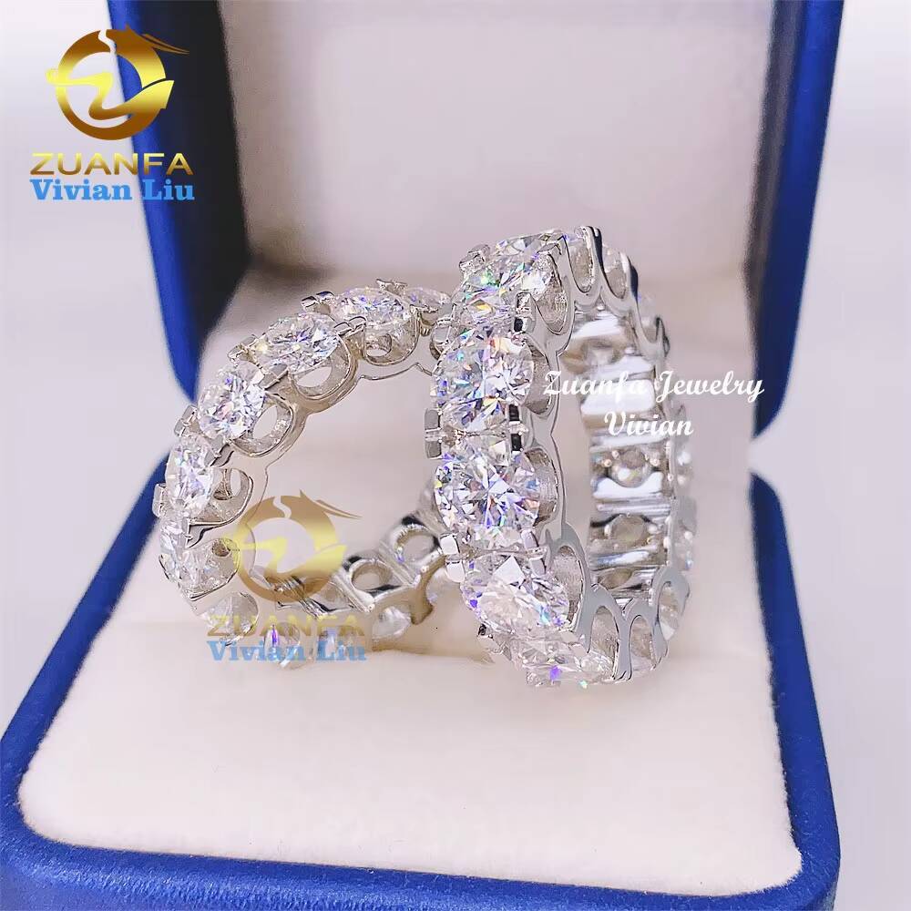 2025Wholesale Price Iced Out Diamond 925 Sterling Silver Custom Vvs Moissanite or Ring