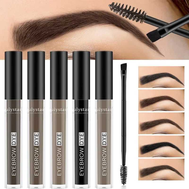 Liquid Eyebrow Tinting Cream with Dual Head Eyebrow Brush Wild Natural Long Lasting Styling Waterproof 5 Color Eyebrow Enhancers W250807