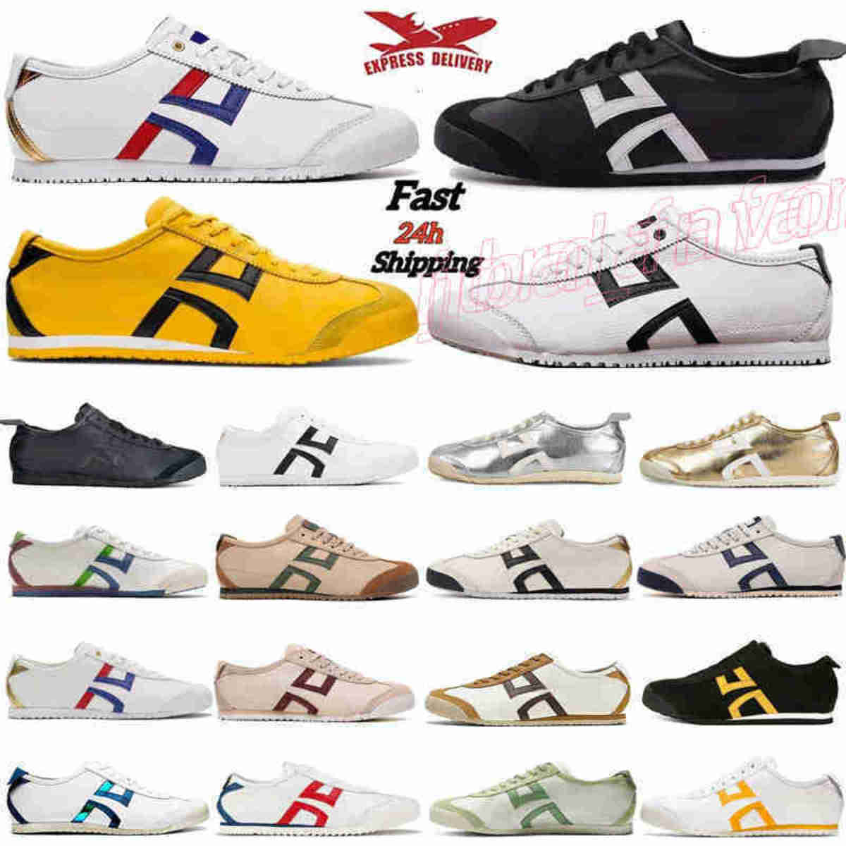 Designer Running Shoe Trainers Mexico 66 Sneakers Lazy Training Sier Green Red Yellow White Platform Outdoor Sports