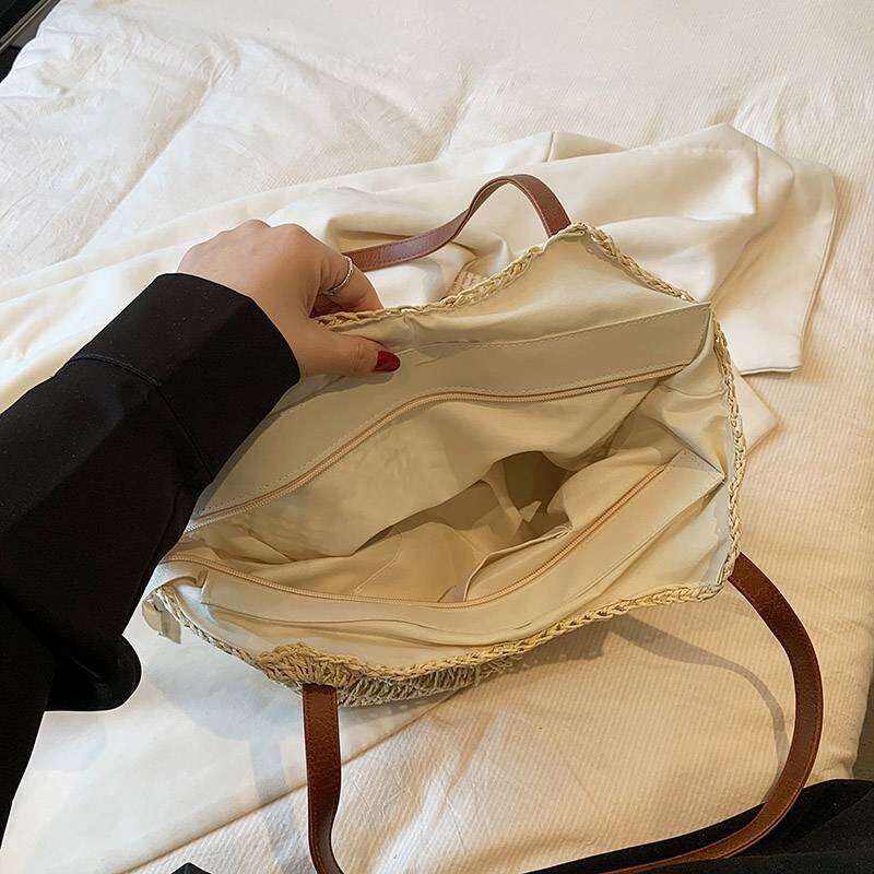 Fashion trendy bag for beach travel, women's handbag, shoulder bag, large capacity