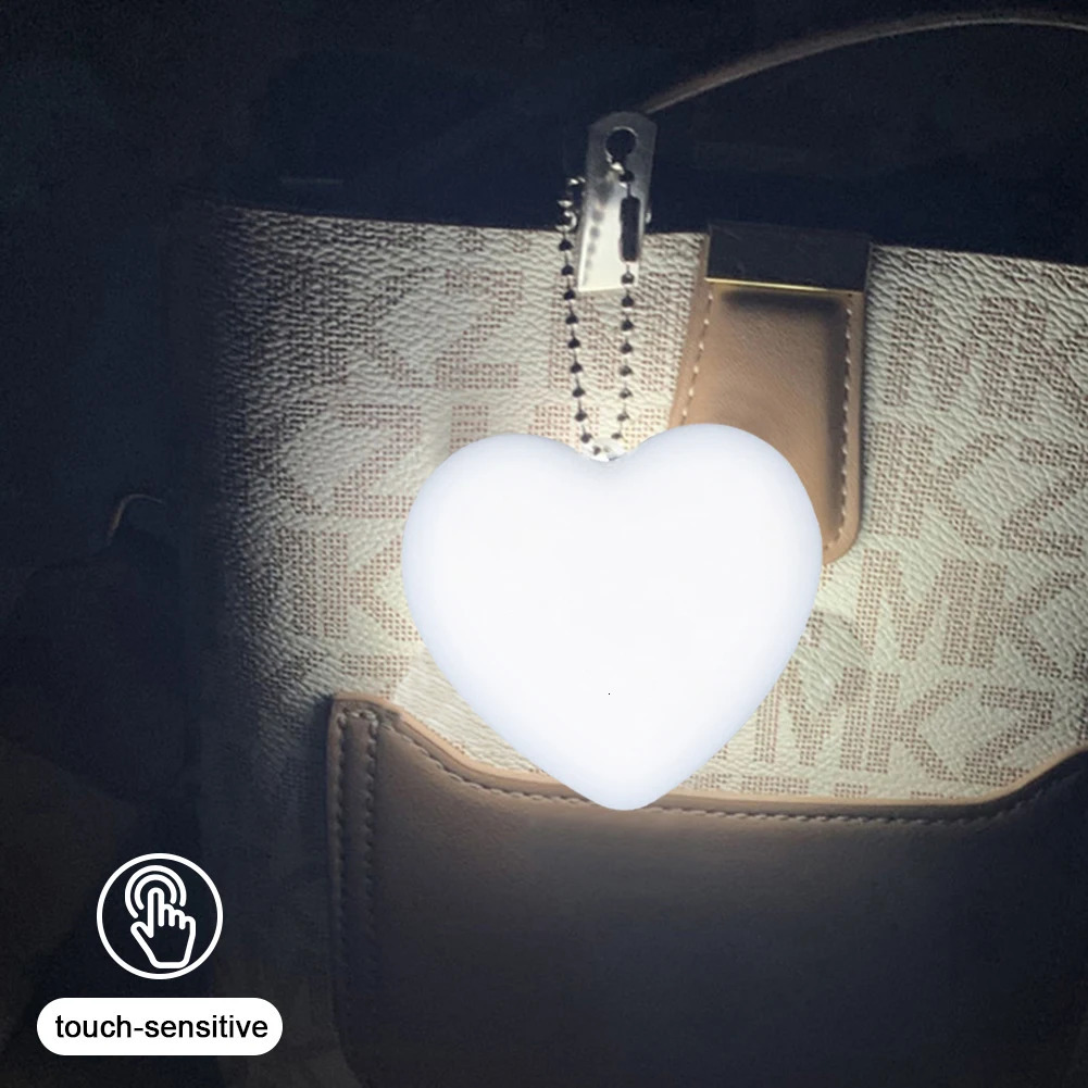1-3Pcs LED Handbag Light Touch Sensor Heart Round Star LED Purse Night Light Bag Lamp with Clip for Women Mothers Day Gifts 250807