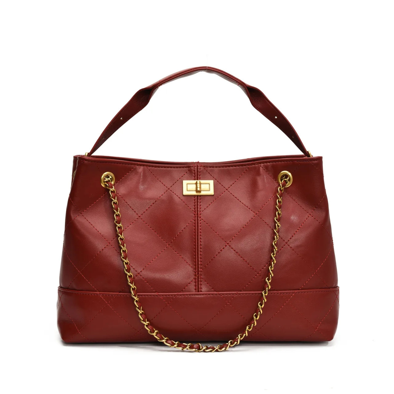 Summer Matte Calfskin Quilted Shoulder Bag for Women Large Capacity Adjustable Strap Lightweight Commute Travel 250807