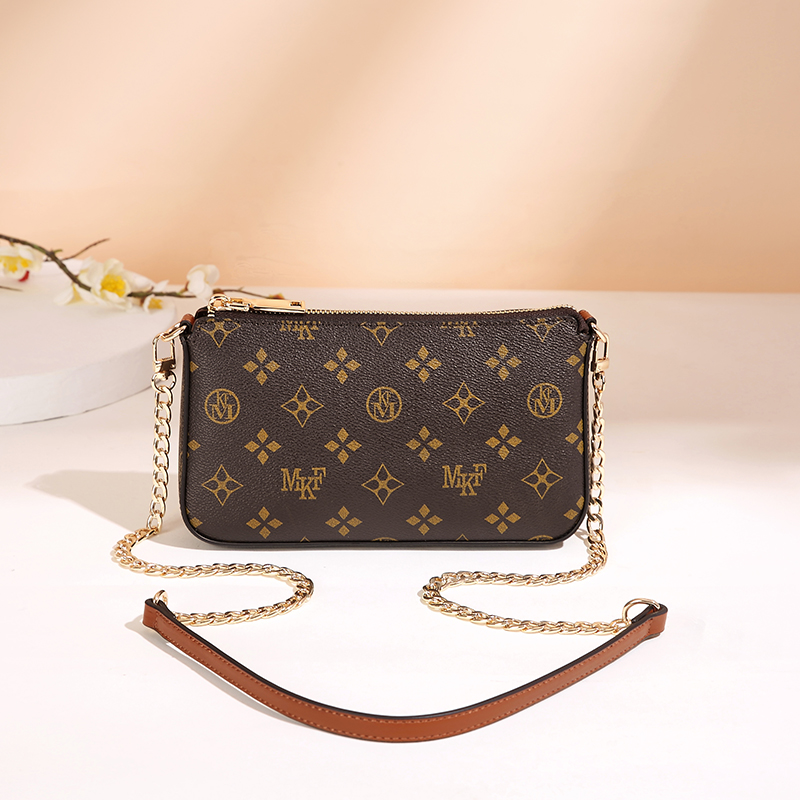 MKF designer bag free shipping Classic high-quality letter printed shoulder bag retro light luxury fashionable womens handbag
