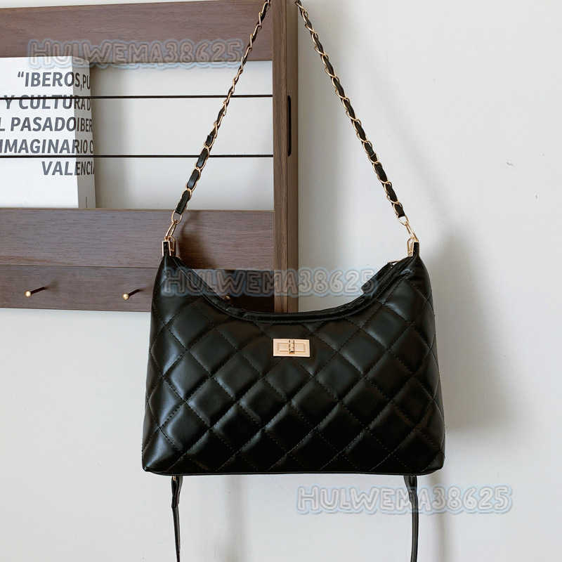 Niche Design Quilted Chain Shoulder Underarm Tote Bag 2024 New Trend High-quality Commuter Crossbody Bag H250806