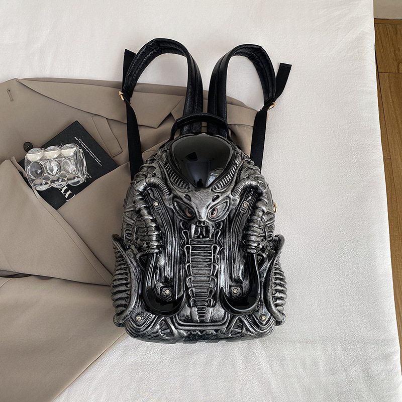 Free shipping designer Unique Niche Bag for Women Y2K Unique Shaped Backpack Personality Street Punk Style Unisex Commuter Bag