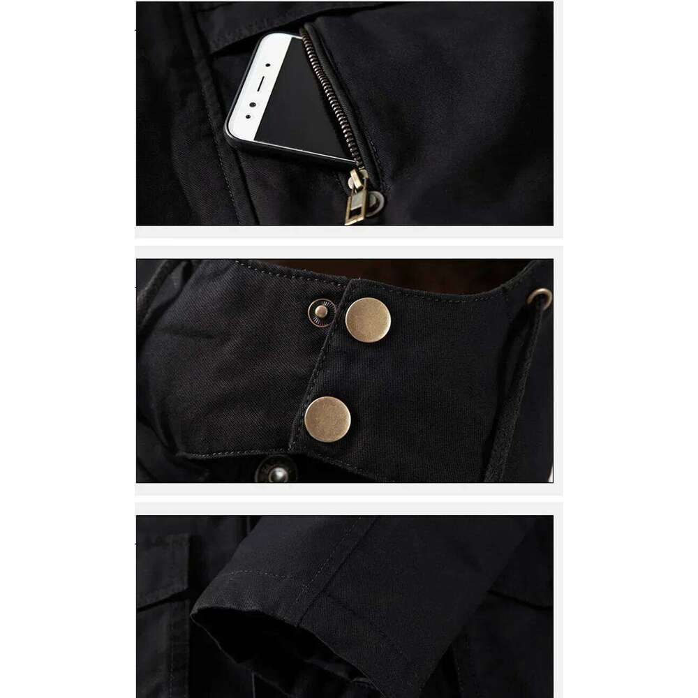 Designer Clothing 2025 Military Cargo Coat Mens Thick Warm Man Winter Parkas Casual Cotton Padded Jacket Male Multi-Pocket Fur Hoodies Men Parka