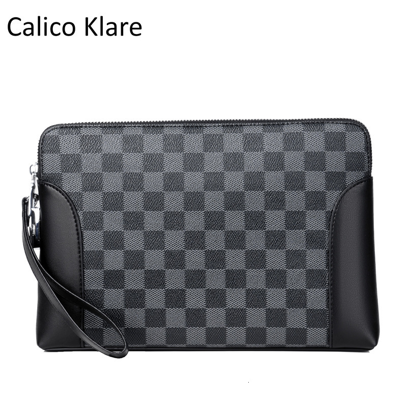 Men's Handbag Cross-border Exclusive New Fashion Password Luxury Bag Lock Retro Designer Bag Clutch Bag Men PVC Large Capacity Business Folder Ba