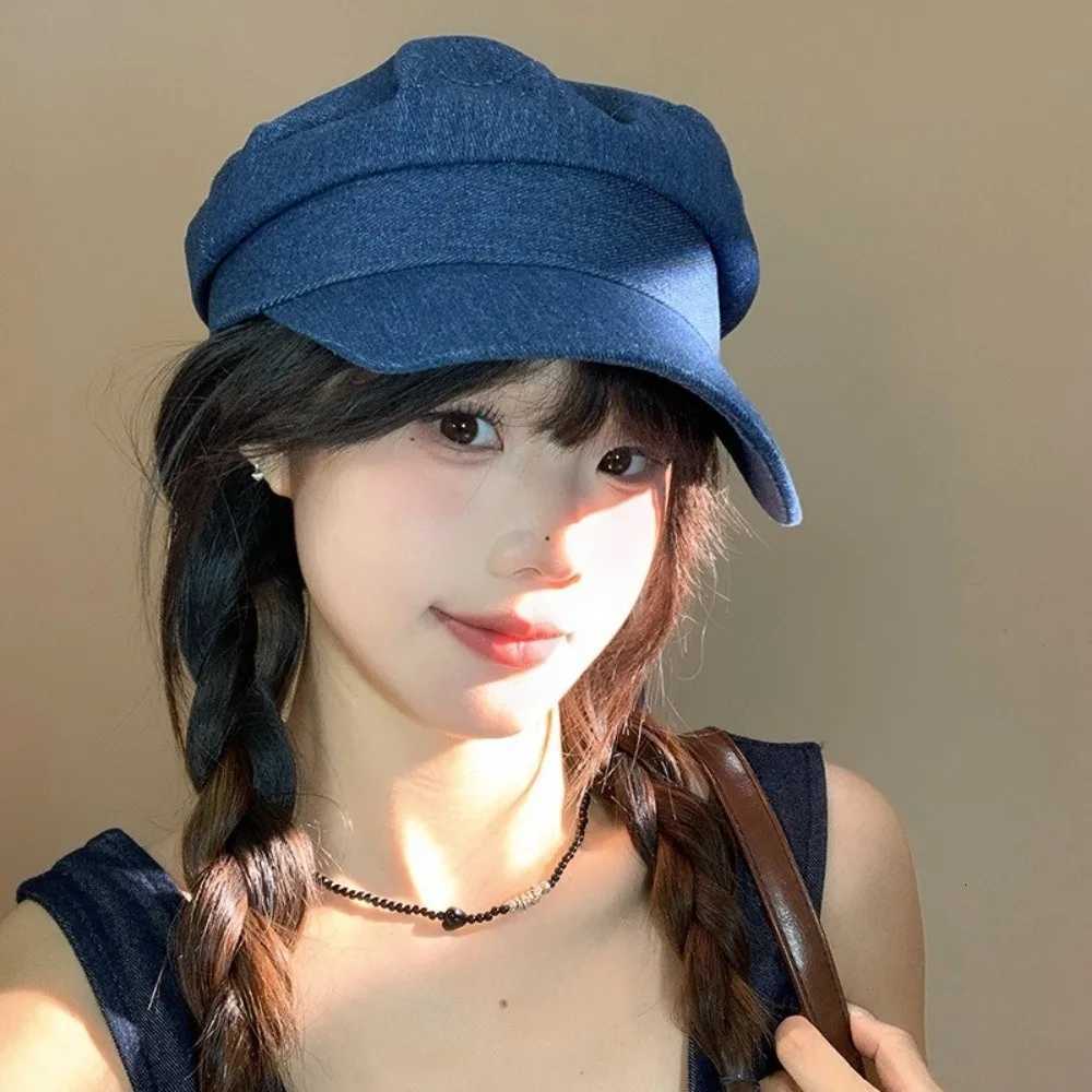 Casual Vintage Denim Berets Newsboy Leisure Octagonal C Flat Women Peaked Hats Girls XJ250807