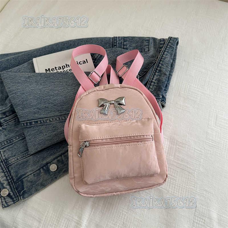 Bowknot Backpack for Women Niche Design Fashionable Style School Bag 2024 Autumn and Winter Lightweight Small Travel Backpack H250806