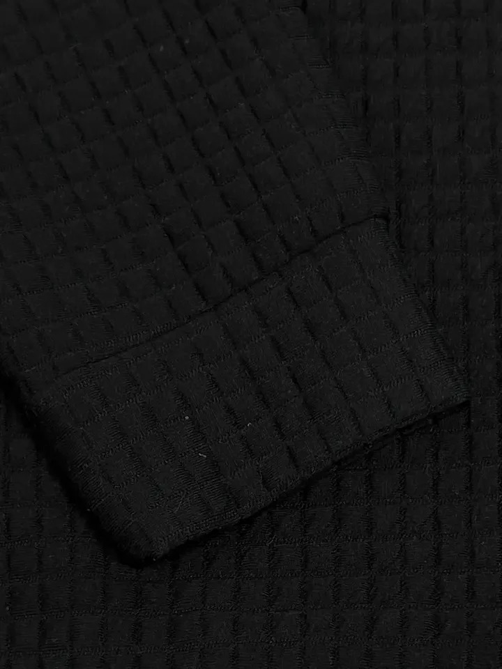 The spring and autumn trend mens lapel plain checkered jacket is made of polyester fiber rayon fabric suitable for dai 250807