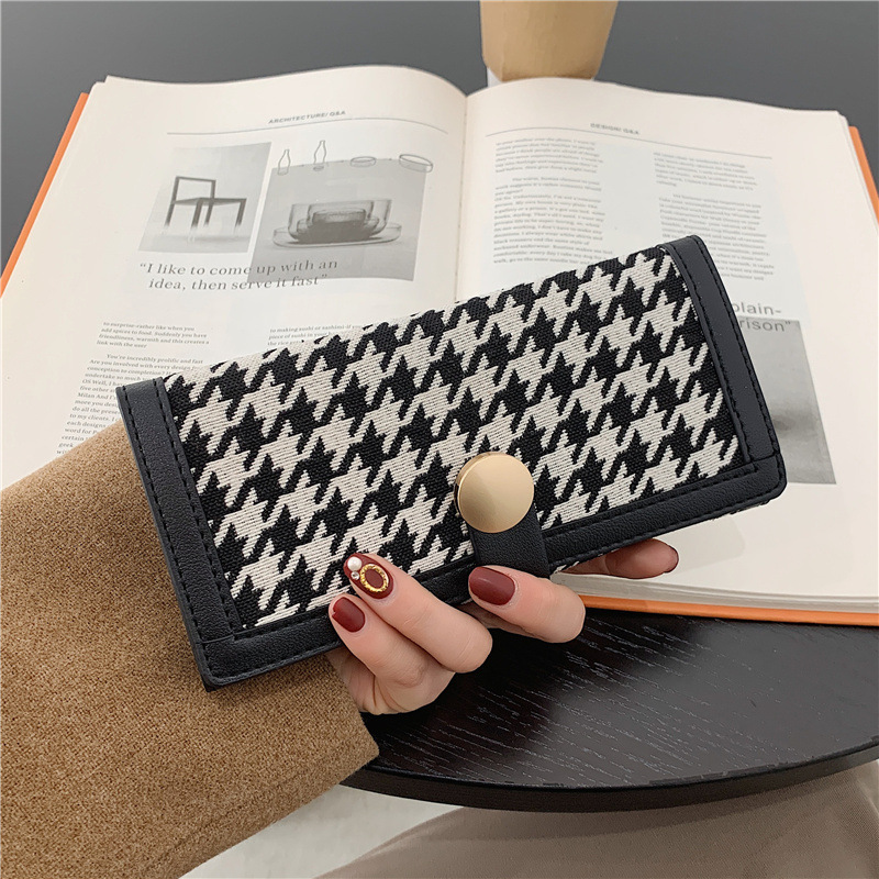 Designer's Thousand Bird Grid Features Long Short Styles, Foldable Handbags, Multiple Card Slots Making It A Simple And Niche Wallet