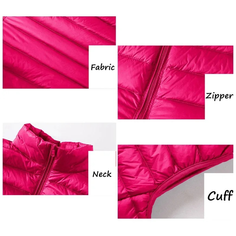 Women Sleeveless Womens Ultra Light Down Vests Slim Jacket Girl Gilet Plus Lightweight Windproof Warm Waistcoat Women Vest 250804