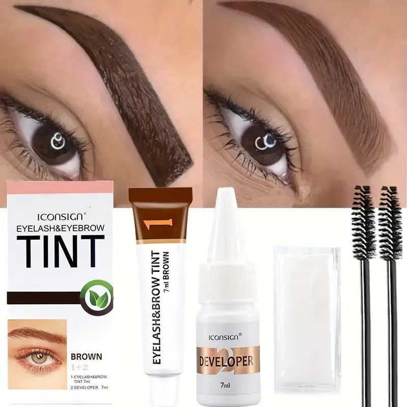 Eyebrow Dye Kit Waterproof and Sweat-proof Eyebrow Dye Comes with a Brush Long-lasting Eyebrow Shaping and Enhancement Effect W250807