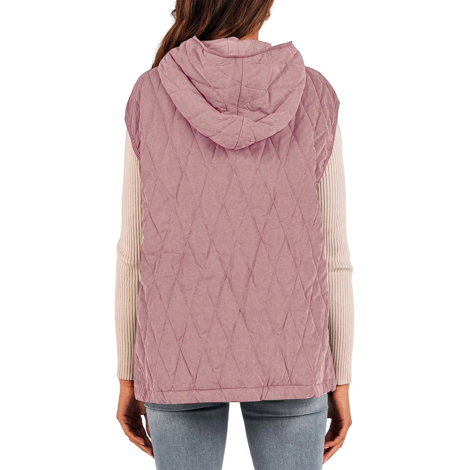 Down Cotton Vest Women Parka Short Autumn Winter Jacket Coat Korean Hooded Sleeveless Jacket Warm Female Waistcoat Tops 250804