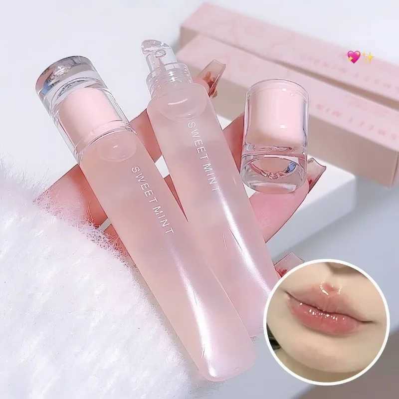 Glass Water Glossy Lip Gloss Full and Plumping Lip Balm Hydrating Moisturising Lip Care Clear Nude Color Jelly Lipsticks PrimerXJ250807