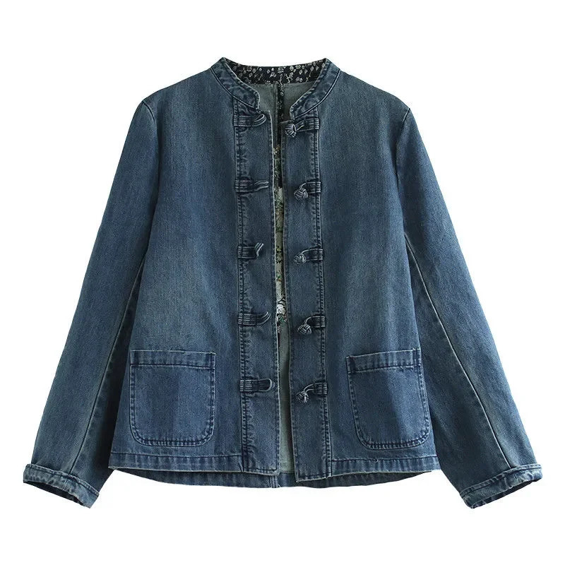 Spring Autumn Denim Jackets Women Fashion Loose Casual Jacket Cowboy Coat Single-Breasted Blue Vintage Outerwear Female 250804