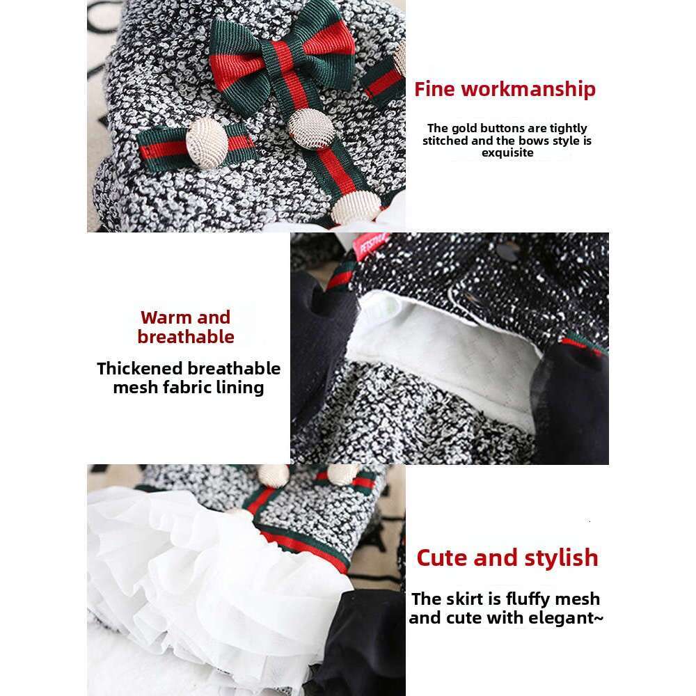 Charming Autumn-Winter Ensemble: Petite Pup's Elegant Thicker Coat Styled Like a Royal Attire