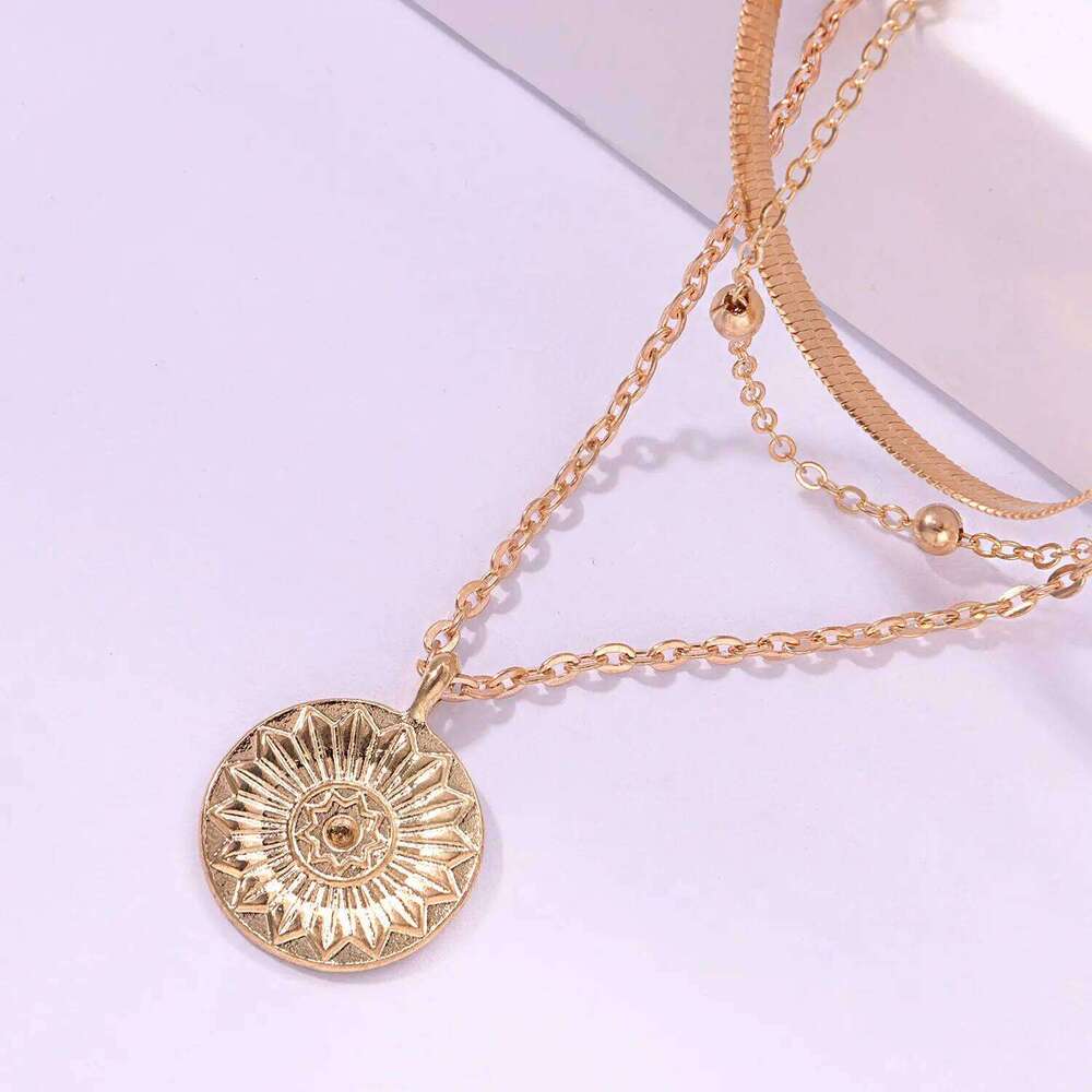 Sterling Sier Three-Layer Round Necklace For Women Simple Snake Chain Charm Party Wedding Gifts Exquisite Jewelry