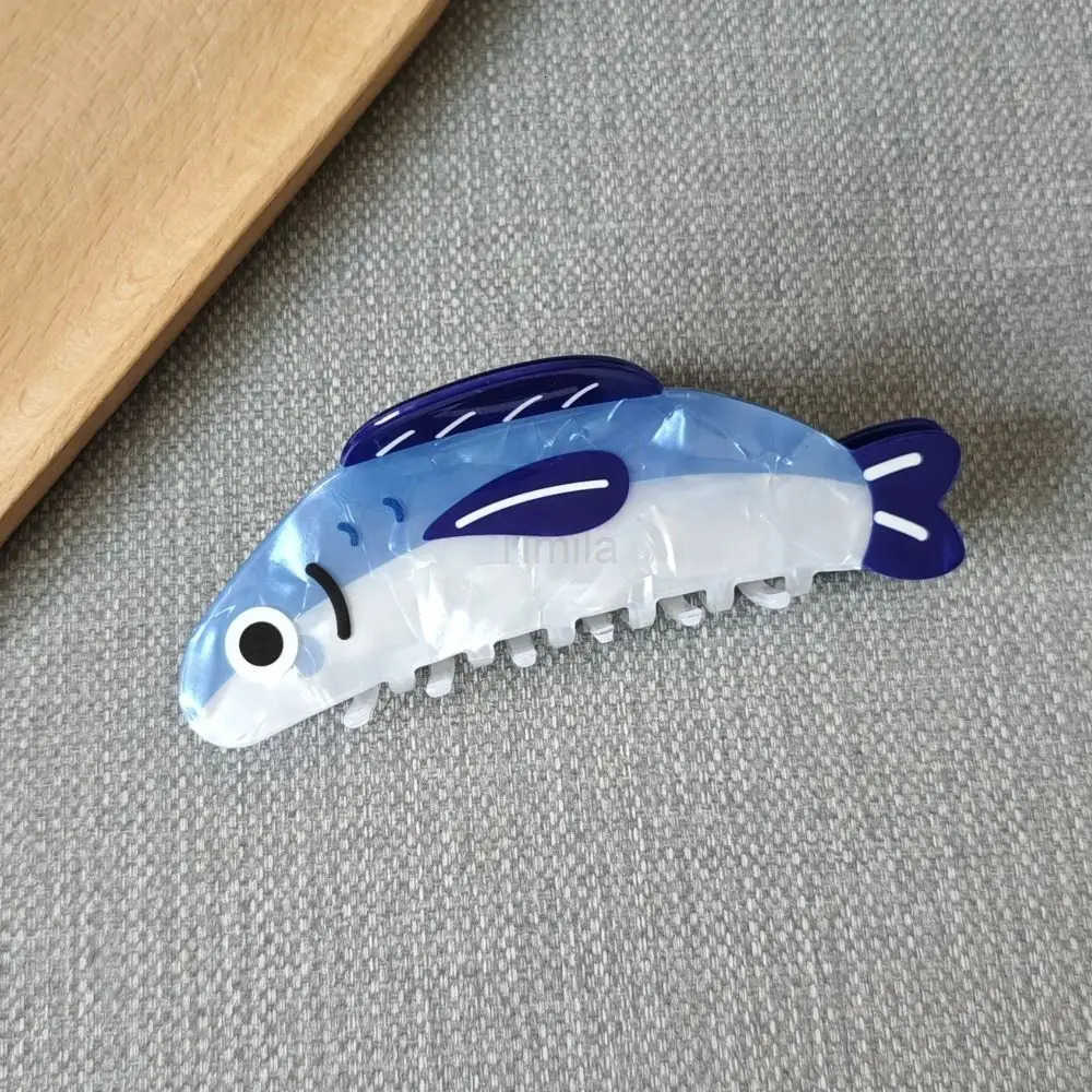 Hairpin Ocean Sardine Hair Clip Acrylic Clip Large Hair Claw Korean Style Headwear Geometry Plastic Grab Clip Streetwear U250807