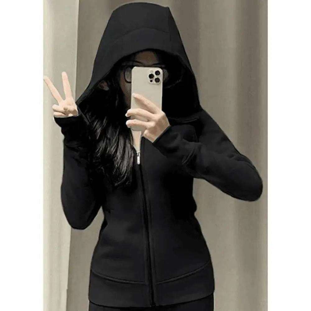 Neploe Solid Sweet All-match Slim Hoody Korea Chic Coat Trendy Minority Zip Exquisite Casual Sweatshirt Elegant Simple Jacket