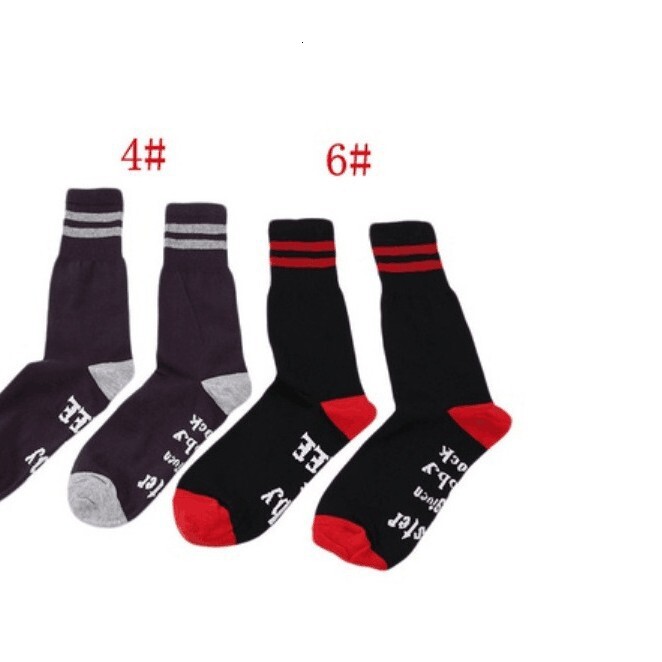 Master Has Given Dobby A Casual Men And Women English Letter Cotton Mid Tube Socks