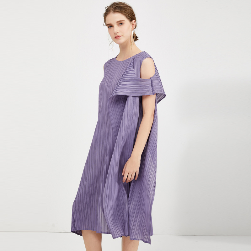 D17066 Summer 2025 new style skirt pleated dress female summer high-end temperament