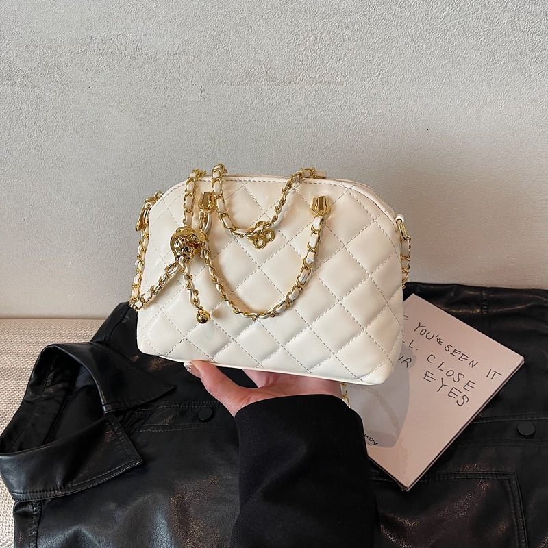 Texture Designer Bag 2025 Spring Edition Diamond Chain Stylish Luxury Bag Fashion Versatile Single Shoulder Crossbody Women's Bag Light Luxury Sm