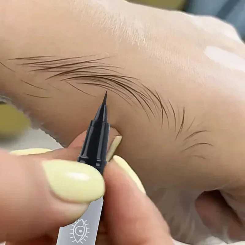 Water Liquid Eyebrow Pencil Waterproof Long Lasting No Blooming Eyeliner Lying Silkworm Ultra Fine Eyebrow Tattoo Pencil Makeup W250807