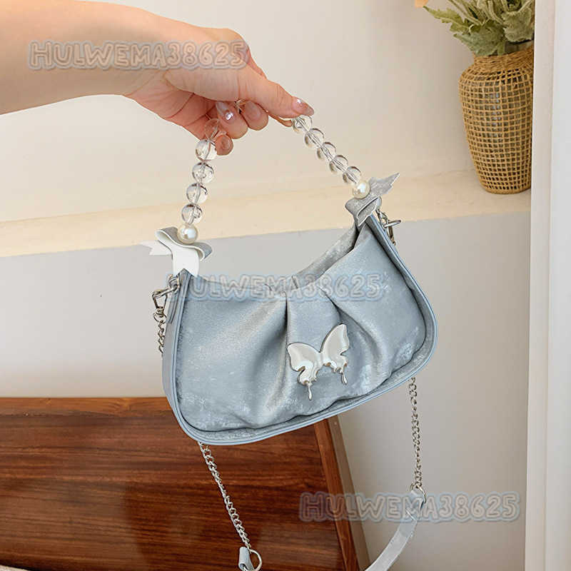 Niche Design Bag for Women 2024 New Stylish Versatile Chain Crossbody Bag for Work Small Bag Pleated Bag H250806