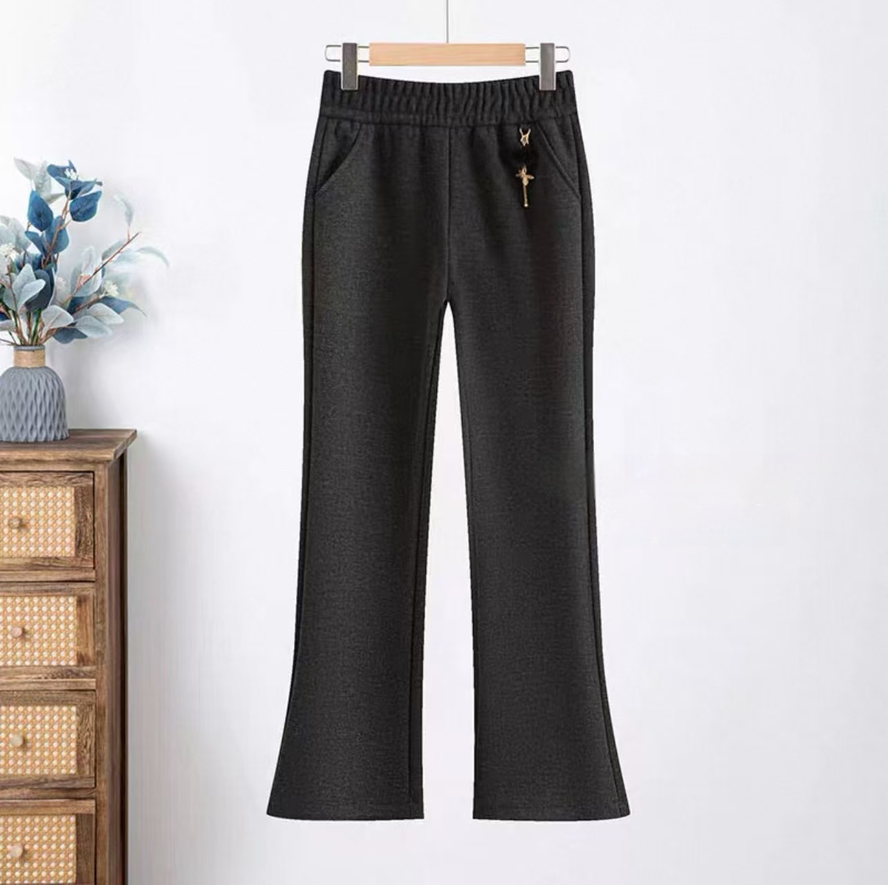 Xinyu Yi Autumn Collection Acetate Cashmere Fashionable Women's Pants Suitable for a Variety of Styles 25602
